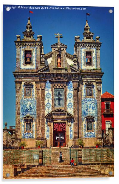 Church Of Saint Ildefonso - Porto  Acrylic by Mary Machare