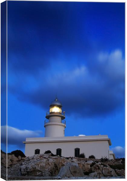 Lighthouse of Cap de Caballeria, Menorca. Canvas Print by Josep M Peñalver