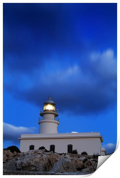 Lighthouse of Cap de Caballeria, Menorca. Print by Josep M Peñalver