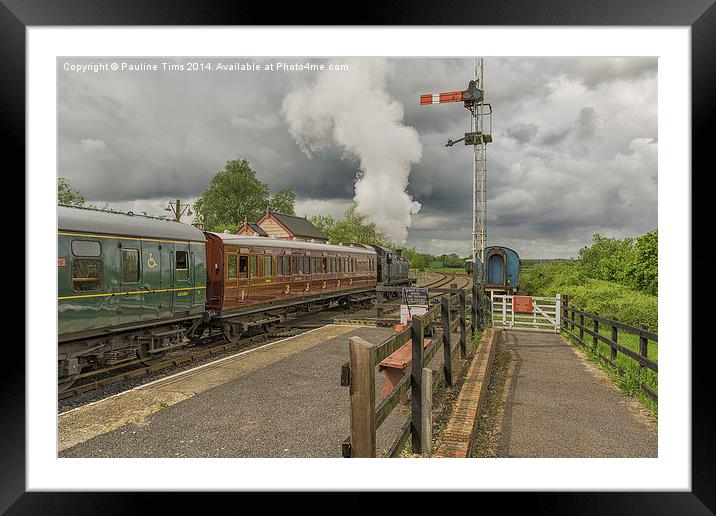  British Rail Train Leaving Northiam Station Susse Framed Mounted Print by Pauline Tims