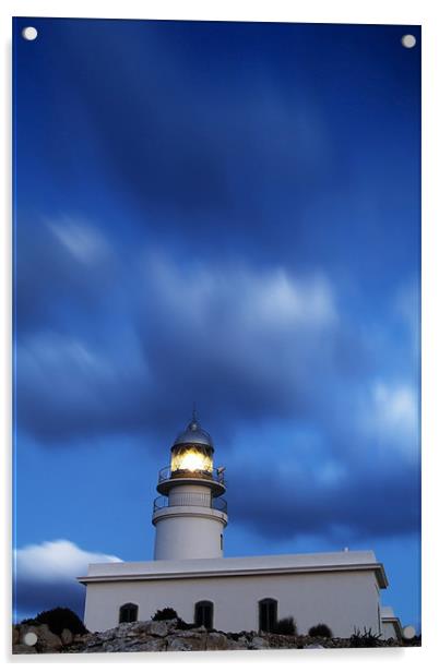 Lighthouse of Cap de Caballeria, Menorca. Acrylic by Josep M Peñalver