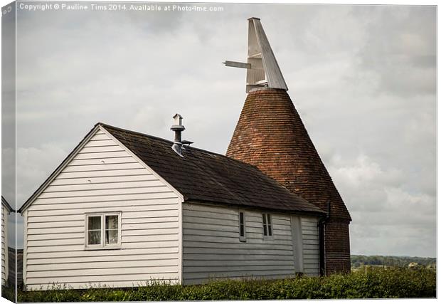  Oast House at Northiam Sussex UK Canvas Print by Pauline Tims