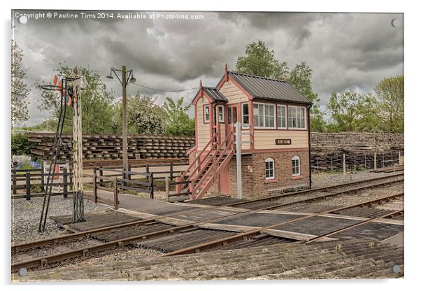  Signal Box at Northiam Station Sussx UK Acrylic by Pauline Tims