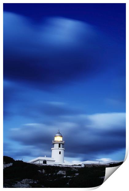 Lighthouse of Cap de Caballeria, Menorca. Print by Josep M Peñalver