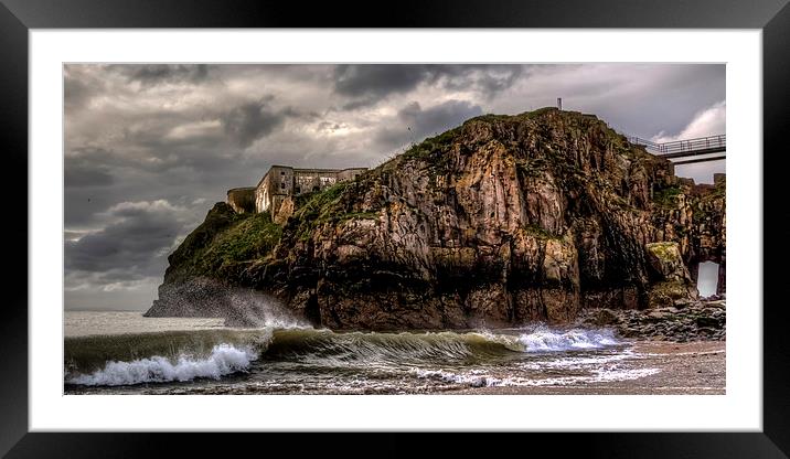  Tenby Island - St Catherines Framed Mounted Print by Simon West