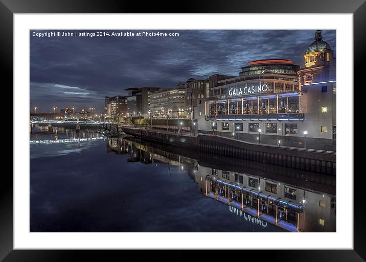  The Broomielaw by night Framed Mounted Print by John Hastings