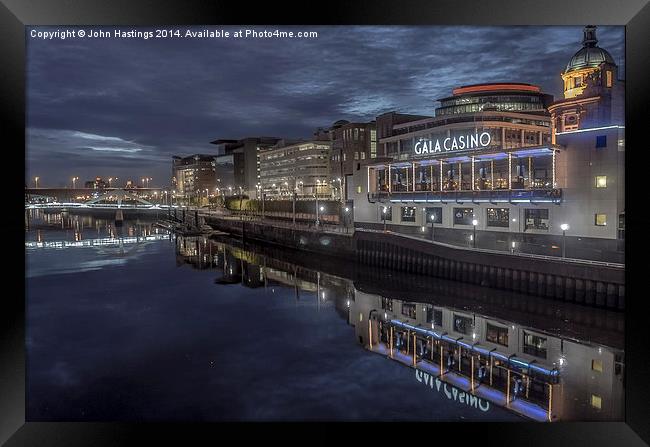  The Broomielaw by night Framed Print by John Hastings