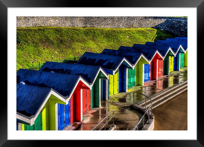 Barry Island Beach Huts 1 Framed Mounted Print by Steve Purnell