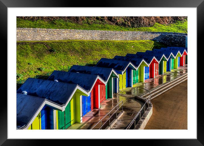 Barry Island Beach Huts 2 Framed Mounted Print by Steve Purnell