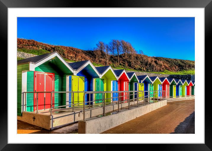 Barry Island Beach Huts 3 Framed Mounted Print by Steve Purnell
