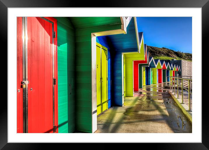 Barry Island Beach Huts 4 Framed Mounted Print by Steve Purnell