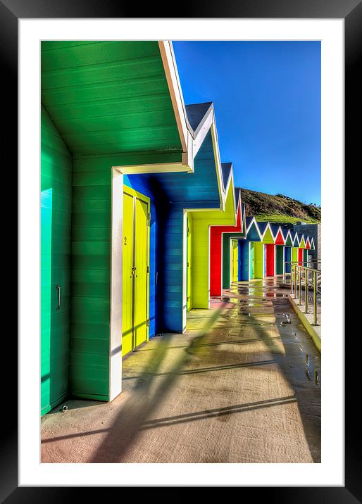Barry Island Beach Huts 5 Framed Mounted Print by Steve Purnell