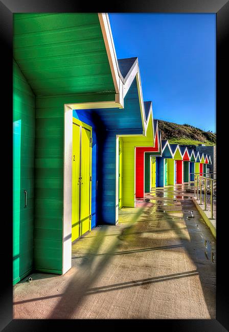 Barry Island Beach Huts 5 Framed Print by Steve Purnell