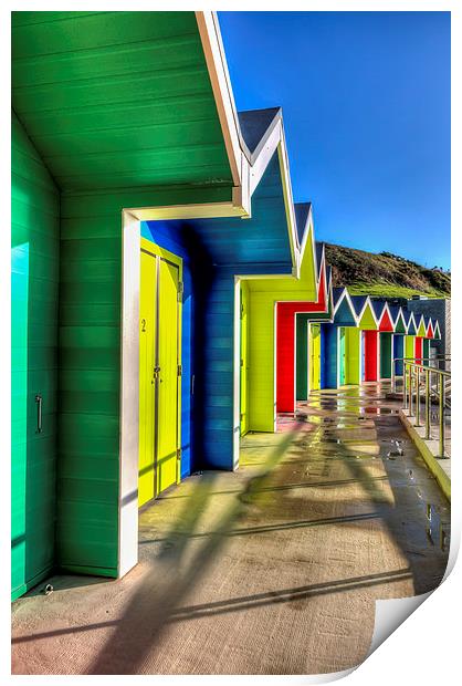 Barry Island Beach Huts 5 Print by Steve Purnell