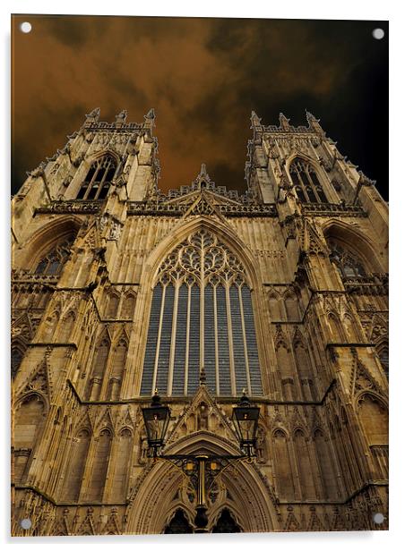 York Minster Acrylic by Victor Burnside