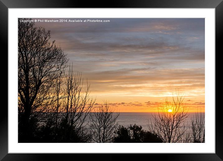  Devon Sunrise Framed Mounted Print by Phil Wareham