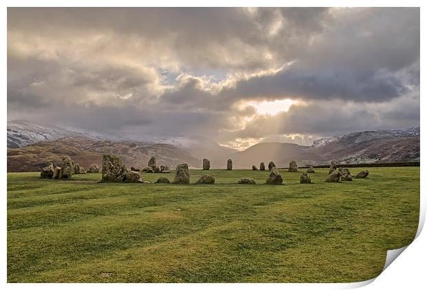 Castlerigg Stone Circle Print by Roger Green