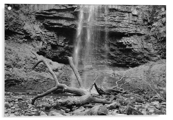  henrhyd waterfall south wales Acrylic by craig preece