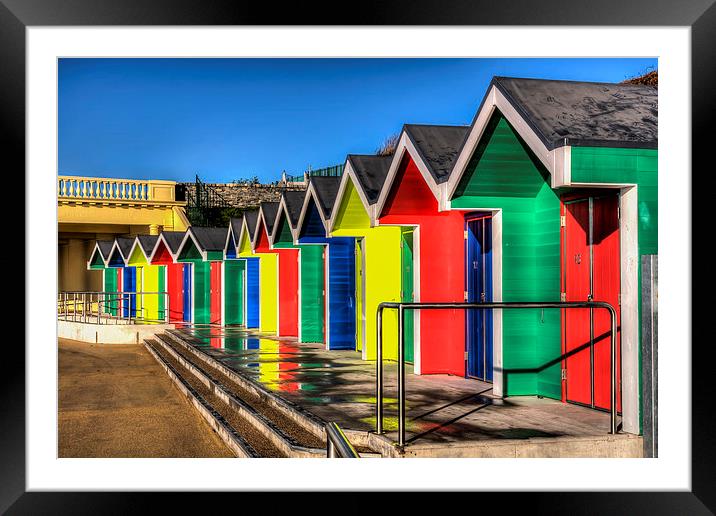 Barry Island Beach Huts 6 Framed Mounted Print by Steve Purnell