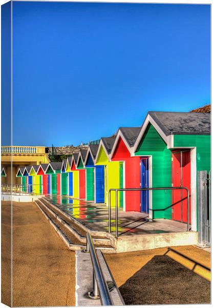 Barry Island Beach Huts 7 Canvas Print by Steve Purnell