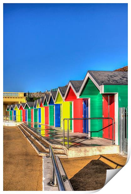 Barry Island Beach Huts 7 Print by Steve Purnell