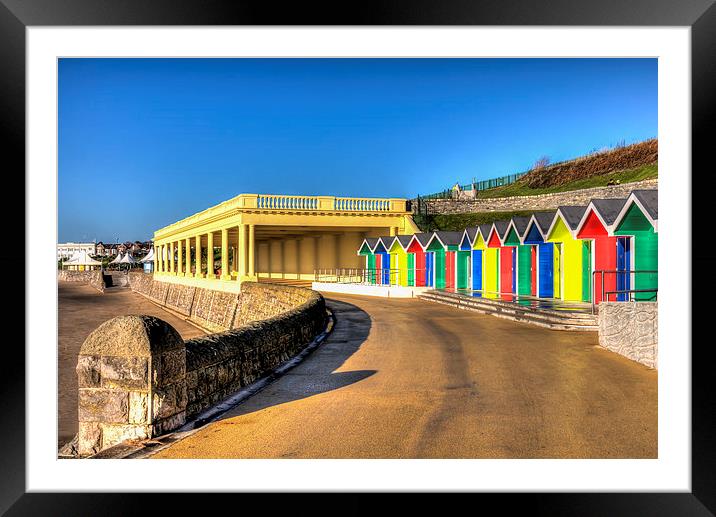 Barry Island Beach Huts 8 Framed Mounted Print by Steve Purnell