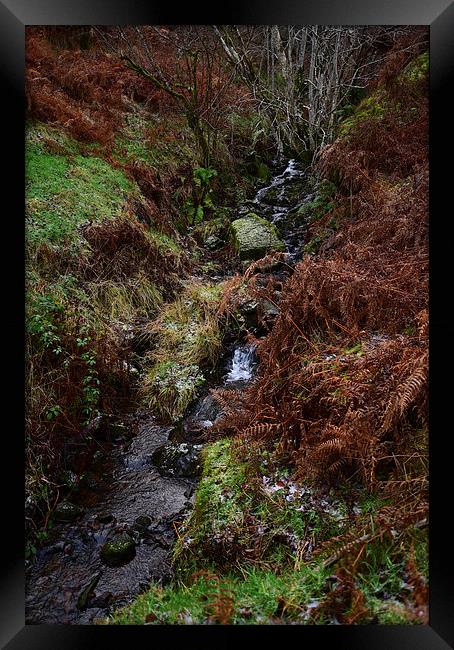 Brecon Beacons mountain stream  Framed Print by Jonathan Evans