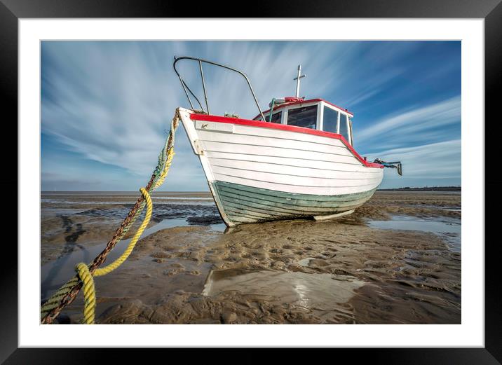  "Catching the Light" Maggie R on Meols Beach" Framed Mounted Print by raymond mcbride