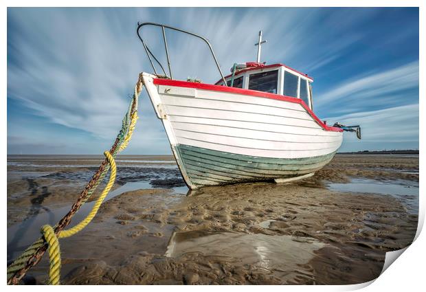  "Catching the Light" Maggie R on Meols Beach" Print by raymond mcbride