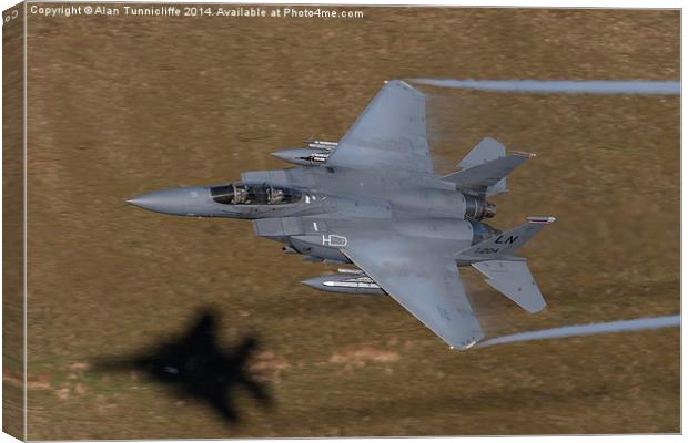  Low Level F-15 Canvas Print by Alan Tunnicliffe