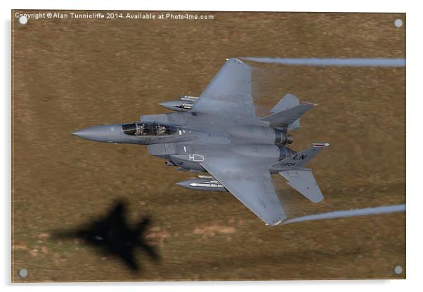  Low Level F-15 Acrylic by Alan Tunnicliffe