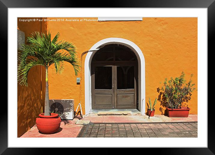 Yellow Walls and Doorway Framed Mounted Print by Paul Williams
