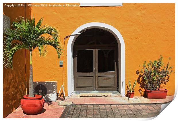 Yellow Walls and Doorway Print by Paul Williams