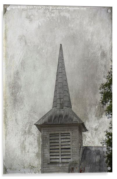  Vintage Church Acrylic by Judy Hall-Folde