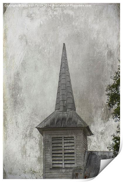  Vintage Church Print by Judy Hall-Folde