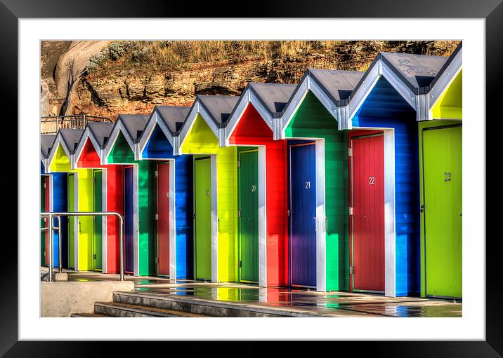 Barry Island Beach Huts 10 Framed Mounted Print by Steve Purnell