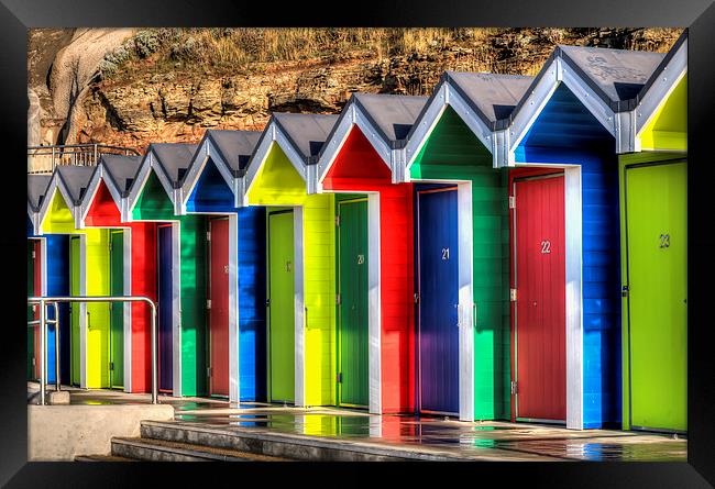 Barry Island Beach Huts 10 Framed Print by Steve Purnell