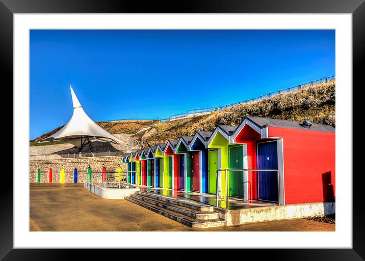 Barry Island Beach Huts 11 Framed Mounted Print by Steve Purnell