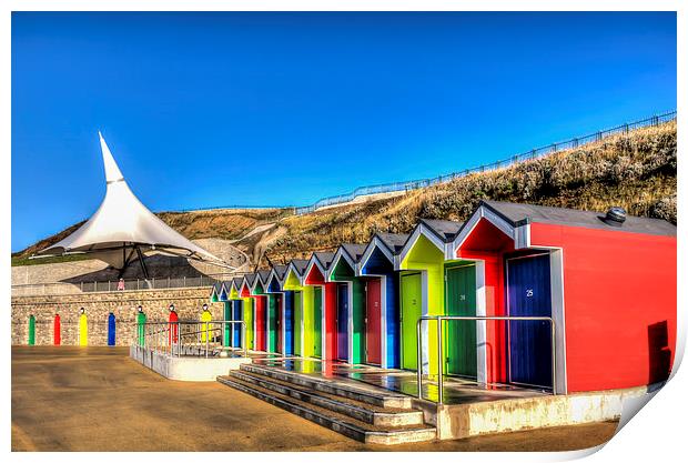 Barry Island Beach Huts 11 Print by Steve Purnell