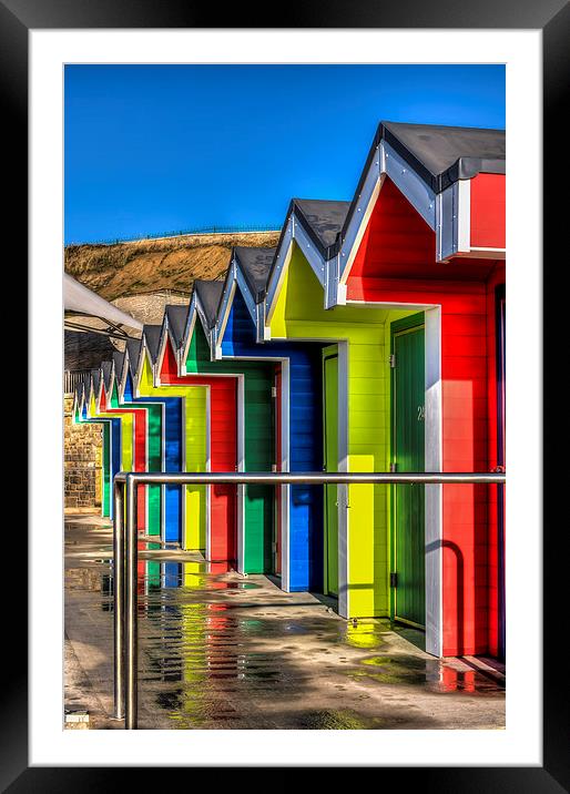 Barry Island Beach Huts 12 Framed Mounted Print by Steve Purnell