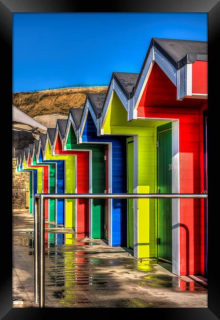 Barry Island Beach Huts 12 Framed Print by Steve Purnell