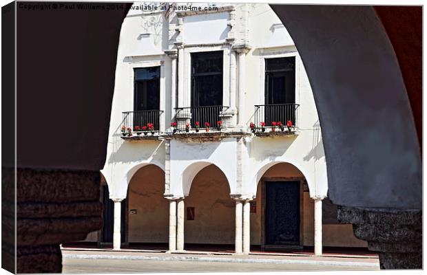 White Colonial Building Canvas Print by Paul Williams