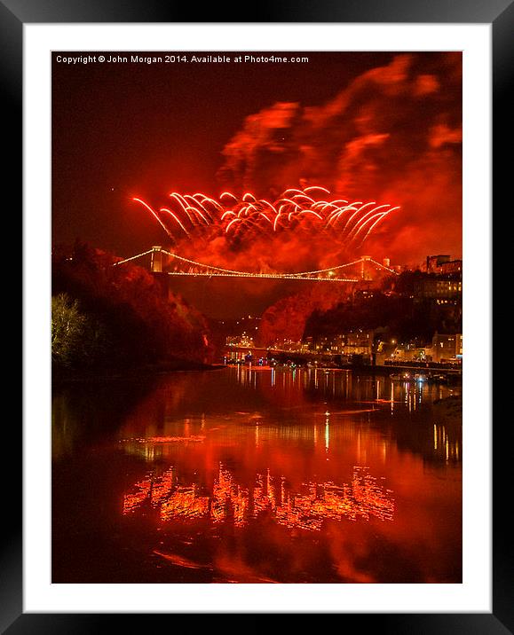  Bristols fireworks. Framed Mounted Print by John Morgan