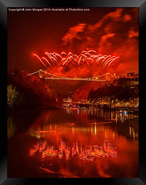  Bristols fireworks. Framed Print by John Morgan