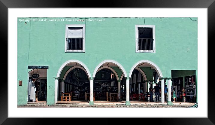 Fast Food Mall in Valladolid Framed Mounted Print by Paul Williams