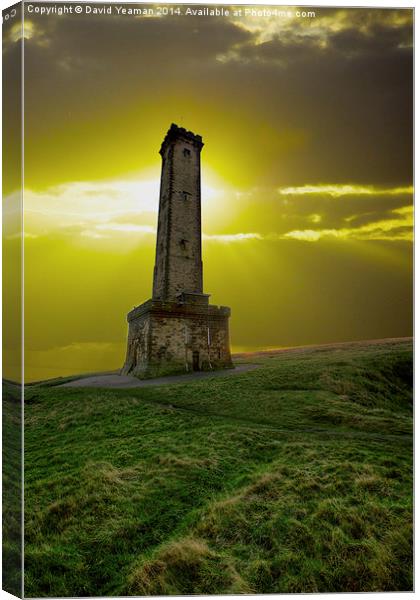  Peel Monument at Dusk Canvas Print by David Yeaman