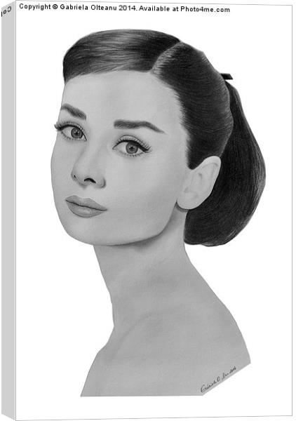  Audrey Hepburn Canvas Print by Gabriela Olteanu
