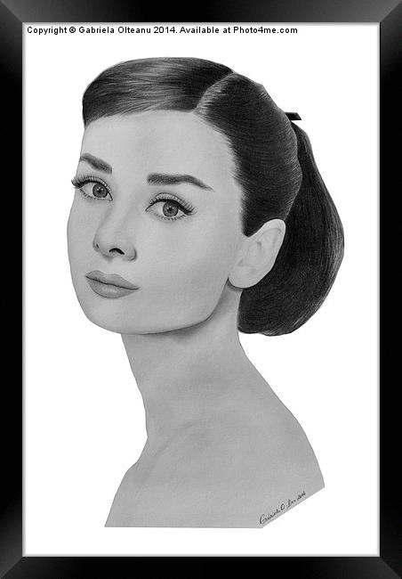  Audrey Hepburn Framed Print by Gabriela Olteanu