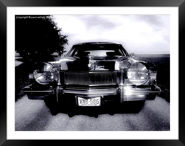  ELVIS PRESLEY'S CAR Framed Mounted Print by paul willats