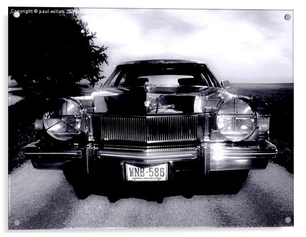  ELVIS PRESLEY'S CAR Acrylic by paul willats